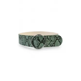 Avant-Garde Paris, Curea cu model piele de reptila, Verde spranghel, 110