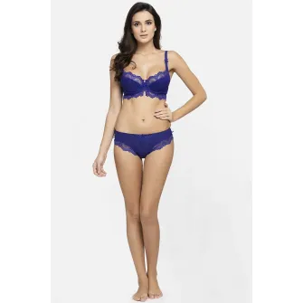 AVANT-GARDE PARIS, Sutien cu strat exterior de dantela, Indigo, 32B
