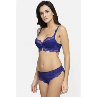 AVANT-GARDE PARIS, Sutien cu strat exterior de dantela, Indigo, 32B