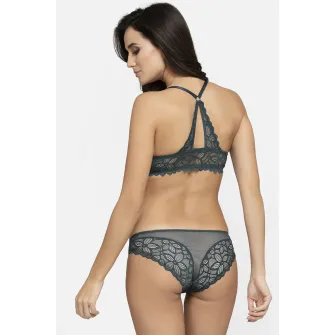 AVANT-GARDE PARIS, Sutien cu strat exterior de dantela, Verde inchis, 32C