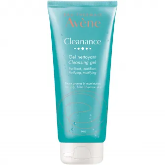 Avene Cleanance Gel de curatare pentru ten gras cu tendinta acneica, 200 ml