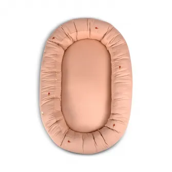 Babynest din bumbac organic pentru bebelusi Filibabba, Cool Summer, frappe
