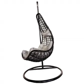 Balansoar Heinner Elda, ratan sintetic, gri, 80x102x124/195cm