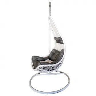 Balansoar Heinner Gandia, ratan sintetic, gri, 80x102x124/195cm