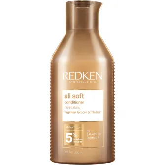Balsam de par Redken All Soft pentru parul uscat imbogatit cu ulei de Argan si complex hidratant, 300 ml