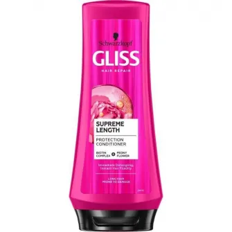 Balsam Gliss Supreme Length pentru par lung predispus deteriorarii si ingrasarii radacinilor, 200 ml