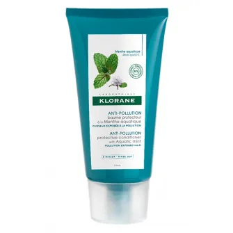 Balsam Klorane cu extract de menta pentru par expus la poluare, 150 ml