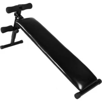 Banca abdomen inclinata reglabila, Gorilla Sports, Negru