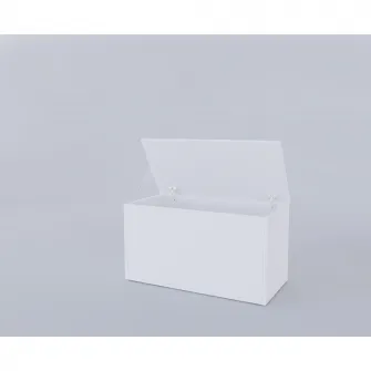 Bancheta cu depozitare Asaro Bendola, 85x42x46 cm, soft close, culoare alb