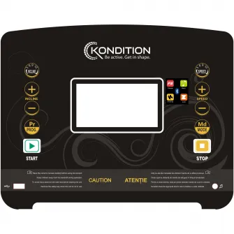 Banda alergare Kondition X8218, motor 1.75CP, viteza 0.8-14.8km/h, inclinare electrica, greutate maxima utilizator 110 kg