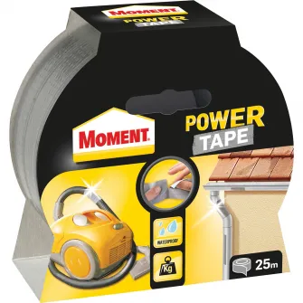 Banda autoadeziva Moment Power Tape, 25m x 50mm, argintiu