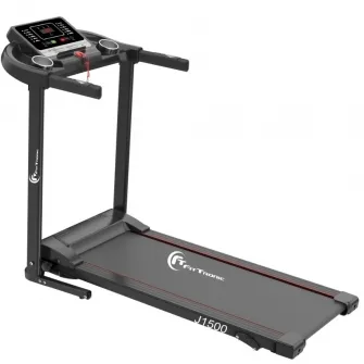 Banda de alergare electrica FitTronic J1500, motor de 2.0 CP, viteza pana la 12.8km/h, greutate suportata 110kg, aplicatii Fitshow, Kinomap, Zwift, inclinatie 3 trepte, intrare MP3, bluetooth