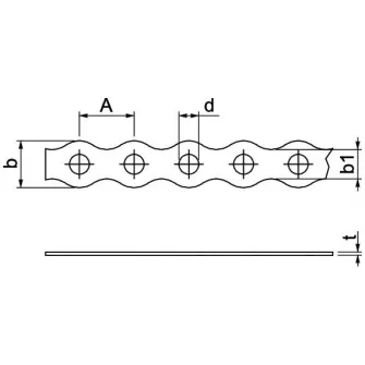 Banda de montaj OBO BETTERMANN 1475920, perforata, MZ090 LI12 FS, 12x0,8mm