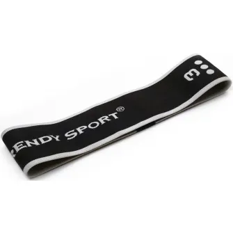 Banda elastica fitness Trendy Hip Loop, 60x8 cm, negru/gri