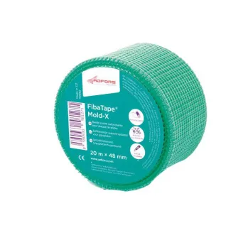 Banda fibra de sticla autoadeziva pentru gips-carton Fiba Mold-X, 48mmx90m, antimucegai