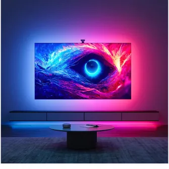 Banda LED inteligenta pentru TV Govee H605C Envisual TV Backlight T2 RGBIC, Wi-Fi+Bluetooth, Dual Camera, 75-85 inch, 60 LEDs/m