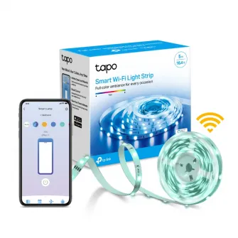 Banda LED RGB inteligenta TP-LINK Tapo L900-5, Wi-Fi, control vocal, 13.5W, 2100 lm, lumina colorata, compatibil Amazon Alexa si Google Assistant, 5m