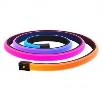 Banda LED RGBIC inteligenta Govee Neon Rope Lights H61C3, Wi-Fi, Bluetooth, Sincronizare Muzica, 4 LED-uri/m, control vocal, 3m