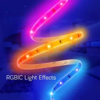Banda LED RGBIC inteligenta Nous F4, Wi-Fi, sincronizare muzica, control vocal, 18W, lumina colorata, 5m