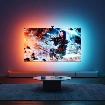 Banda LED RGBIC inteligenta pentru TV Govee H605C Envisual TV Backlight T2, Wi-Fi, Bluetooth, Dual Camera, pentru televizor 55-65 inch, 60 LED-uri/m, control vocal