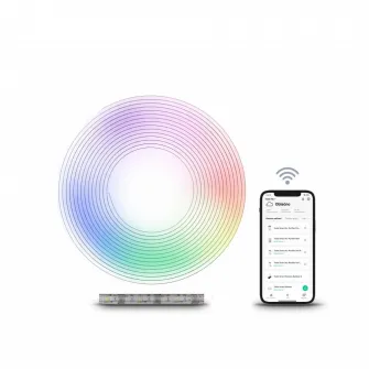 Banda LED Smart, Tesla, Techtoy, 3 metri, Wi-Fi, Bluetooth, Multicolor