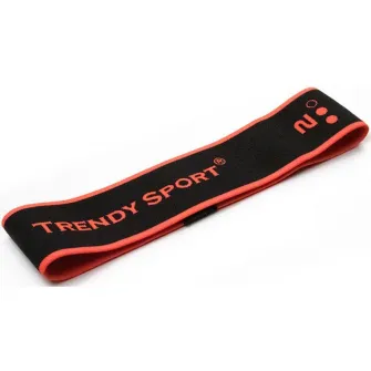 Banda pentru antrenament Trendy Hip Loop, 60x7, negru/rosu