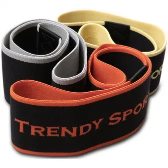 Banda pentru antrenament Trendy Hip Loop, 60x7, negru/rosu