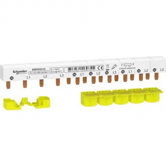 Bara busbar tip pieptene Schneider Electric Resi9 R9PXH410, 3P+N 63A 10x, pentru tablouri electrice