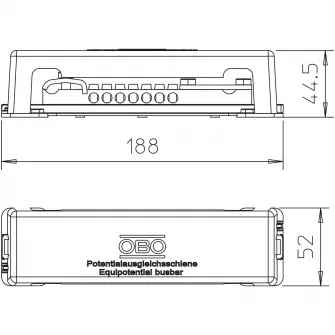 Bara egalizare potential OBO BETTERMANN 5015111, pentru exterior, 1809 A, 50x5mm