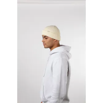 Barts, Caciula unisex cu aspect striat Kinyeti, Alb prafuit
