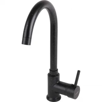 Baterie bucatarie SanDonna F 7073, cu aerator, cartus ceramic, Alama, Negru