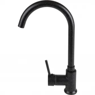 Baterie bucatarie SanDonna F 7073, cu aerator, cartus ceramic, Alama, Negru