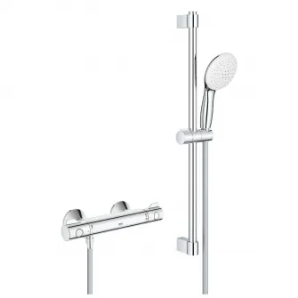 Baterie dus Grohe Grohtherm 800 34565002, aparenta, termostat, coloana dus, 600 mm, crom