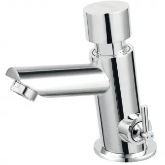 Baterie lavoar Ferro Presstige Pro Z501R, cu temporizare apa rece si apa calda, Crom
