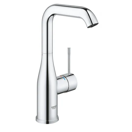 Смеситель для раковины Grohe Essence 23541001, 1/2", однорычажный, размер L, керамический картридж, поворотный, хром