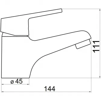 Baterie stativa lavoar Ferro Iris New, monocomanda, cartus ceramic, aerator, fara ventil, racorduri flexibile, Crom