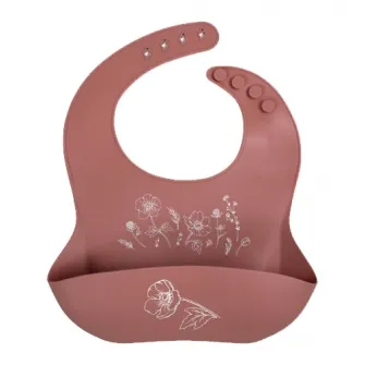 Baveta din silicon pentru bebelusi, Filibabba Fall flowers