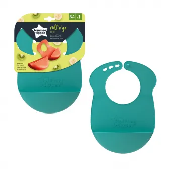 Нагрудник Tommee Tippee Roll Go, с 6 мес, Зеленый