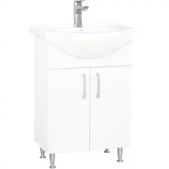 Baza mobilier baie si lavoar (chiuveta) Badenmob seria 001, 55x81x45cm, Alb