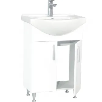 Baza mobilier baie si lavoar (chiuveta) Badenmob seria 001, 55x81x45cm, Alb