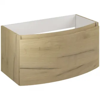 Baza mobilier Kring Luna, cu un sertar cu inchidere amortizata, infoliat stejar auriu, 81x41x49 cm