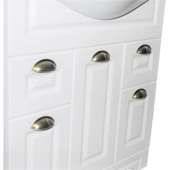 Baza mobilier si lavoar Badenmob 172, MDF, PAL, 75x81x45 cm, Alb rustic
