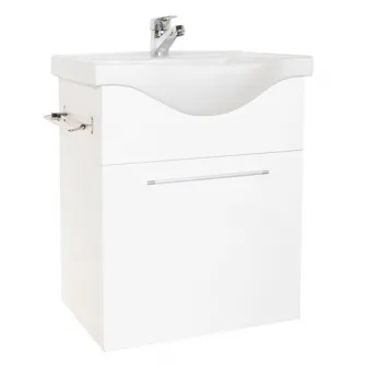 Baza si lavoar, Badenmob, seria 130 - 55cm, suspendat, Alb