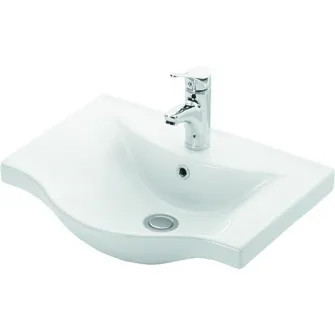 Baza si lavoar, Badenmob, seria 130 - 55cm, suspendat, Alb