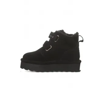 BEARPAW, Ghete de piele intoarsa cu velcro Retro Larisa, Negru, 35 EU