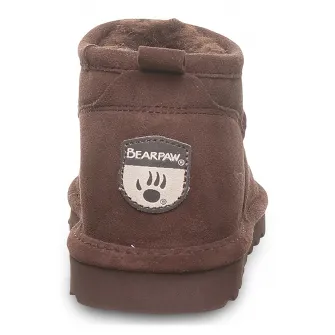 BEARPAW, Ghete de piele intoarsa, fara inchidere, Maro inchis, 36