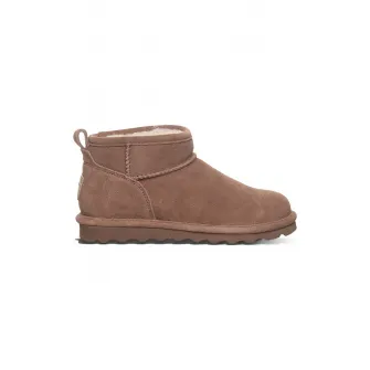 BEARPAW, Ghete impermeabile de piele intoarsa fara inchidere, Maro fango, 36