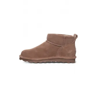BEARPAW, Ghete impermeabile de piele intoarsa fara inchidere, Maro fango, 36