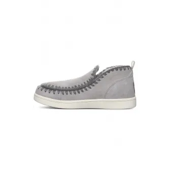 BEARPAW, Ghete slip-on din piele intoarsa, Gri deschis, 37