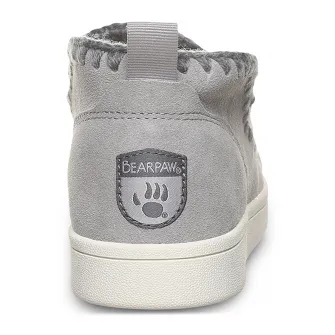 BEARPAW, Ghete slip-on din piele intoarsa, Gri deschis, 37